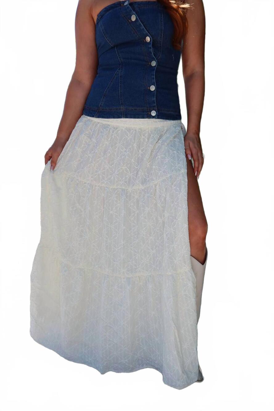NEW ET CLET elara maxi skirt in cream